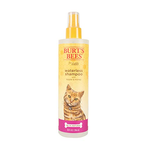 Product Cover Burt's Bees for Cats Natural Waterless Shampoo with Apple & Honey | Cat Waterless Shampoo Spray, 10 oz