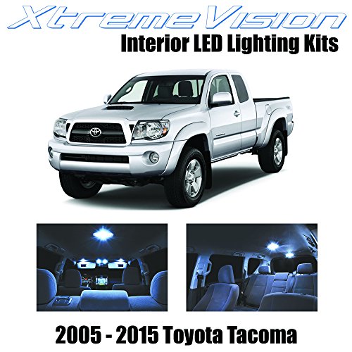 Product Cover XtremeVision LED for Toyota Tacoma 2005-2015 (7 Pieces) Cool White Premium Interior LED Kit Package + Installation Tool