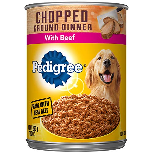 Product Cover Chopped Beef 13.2 oz. Pack of 12 Standard Packaging PEDIGREE Meaty Ground Dinner Adult Wet Dog Food