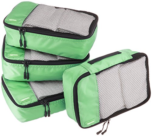 Product Cover AmazonBasics 4 Piece Small Packing Travel Organizer Cubes Set - Green