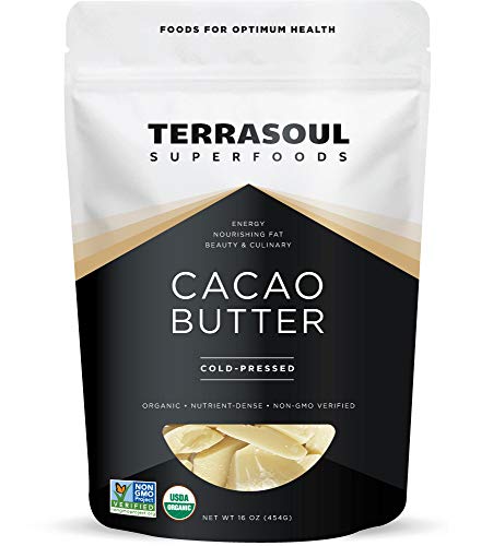 Product Cover Terrasoul Superfoods Organic Cacao Butter, 1 Lb - Raw | Keto | Vegan | Unrefined