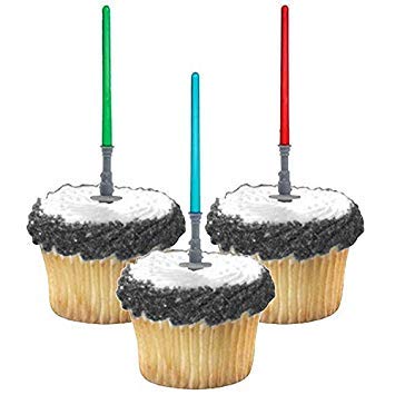 Product Cover Adorox Star Wars Lightsaber Cupcake Picks Toppers Birthday Fun Party Decorations Kit (24)