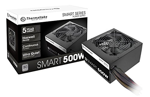 Product Cover Thermaltake Smart 500W 80+ White Certified PSU, Continuous Power with 120mm Ultra Quiet Cooling Fan, ATX 12V V2.3/EPS 12V Active PFC Power Supply PS-SPD-0500NPCWUS-W