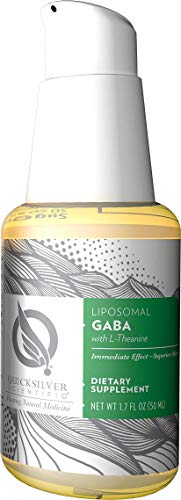 Product Cover Quicksilver Scientific Liposomal GABA with L-Theanine - 240ml Gamma Amino Butryric Acid, Liquid Calming Support + Nano Technology for Superior Absorption (1.7oz / 50ml)