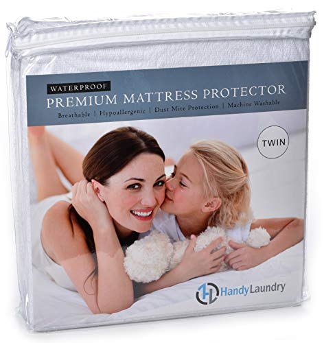 Product Cover Twin Mattress Protector, Waterproof, Breathable, Blocks Dust Mites, Allergens, Smooth Soft Cotton Terry Cover. The Premium Mattress Protector will surely increase the life of your mattress.