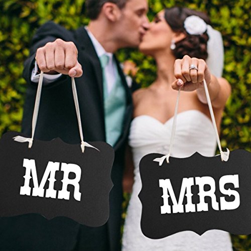 Product Cover Pixnor MR MRS Chair Bunting Banner Garland Wedding Photo Props Decoration