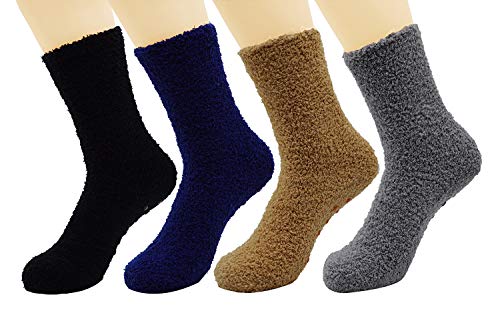 Product Cover Men's 4 Pack Winter Thick Socks Warm Comfort Soft Fuzzy Floor Socks