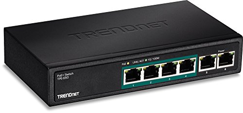 Product Cover TRENDnet 6-Port Fast Ethernet PoE Switch, TPE-S50, 4 x Fast Ethernet PoE Ports, 2 x Fast Ethernet Ports, 60W PoE Budget, 1.2 Gbps Switch Capacity, Ethernet Network Switch, Metal, Lifetime Protection