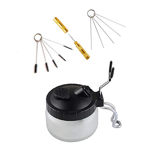 Product Cover 4 SET Airbrush Spray Gun Wash Cleaning Tools Needle Nozzle Brush Glass Cleaning Pot Holder
