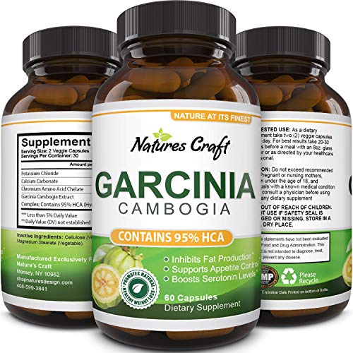 Product Cover Garcinia Cambogia with 95% HCA Weight Loss Supplement - Best Fast Acting Fat Burner and Natural Carb Blocker Diet Pills - Pure Garcinia Extract Appetite Suppressant for Men & Women