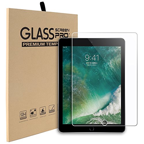 Product Cover New iPad 9.7'' (2017), iPad Air 1 2, Pro 9.7'' Screen Protector, Abestbox 9H HD Premium Tempered Glass for iPad Air/Air2/Pro 9.7''/New iPad 9.7'' (2017), 99.9% Light Transmission