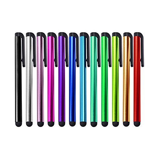 Product Cover IC ICLOVER 10 Pack Stylus Pen, Premium 4.1 inch Metal Universal Touch Screen Capacitive Styli for Apple iPhone 8 8 Plus 7 iPad, Samsung Galaxy S8 S8+ S7 S6 Edge S5, Tablets All Touch Screen Devices