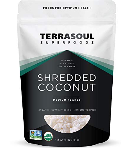 Product Cover Terrasoul Superfoods Organic Coconut Flakes, 1 Lb - Medium Flakes | Perfect for Baking | Making Coconut Milk