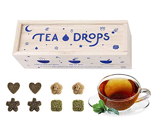 Product Cover Sweetened Organic Loose Leaf Tea | Standard Herbal Sampler Assortment Box | Instant Pressed Teas Eliminate the Need for Teabags and Sweetener | Tea Lovers Gift | Delicious Hot or Iced | By Tea Drops