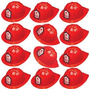 Product Cover Adorox 12 Pcs Firefighter Chief Soft Plastic Hat Party Favor