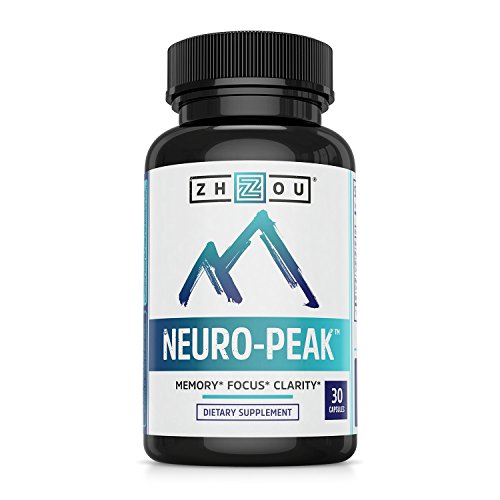 Product Cover Zhou Nutrition Natural Brain Function Support For Memory, Focus & Clarity - Mental Performance Nootropic Dmae, L-Glutamine & More