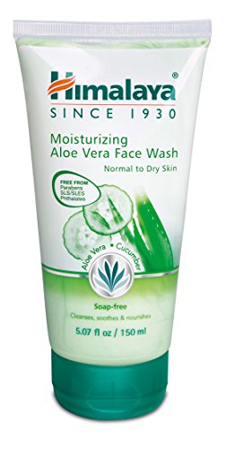 Product Cover Himalaya Moisturizing Aloe Vera Face Wash & Cleanser, Soap-Free for Normal to Dry Skin 5.07oz/150ml