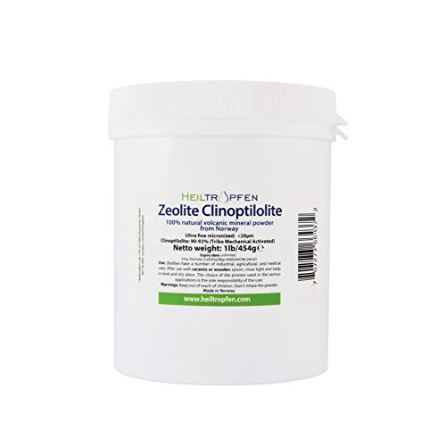 Product Cover Zeolite Powder, 1 lbs - 454g, PURE, ULTRA FINE less-than 20 µm, Clinoptilolite: 90-92%, activated, Organic Fresh Natural Mineral Dust.