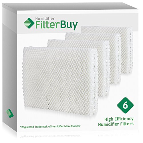 Product Cover FilterBuy Replacement Humidifier Wick Filters Compatible with Vornado MD1-0001, MD1-0002, MD1-1002. Pack of 6