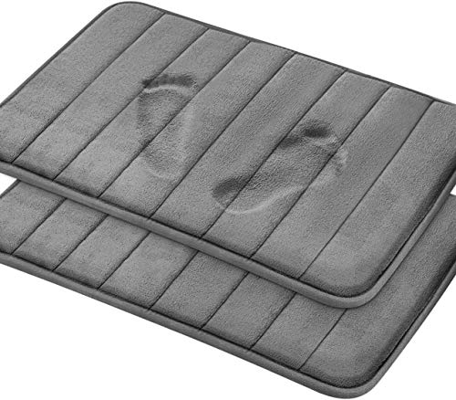 Product Cover Magnificent 20 X 32 inch Memory Foam Bath Mat, Large, Soft, Non-slip, High Absorbency (Grey) by Magnificent