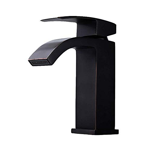Product Cover KES Bathroom Waterfall Faucet Single Handle One Hole Vanity Sink Faucet cUPC NSF Certified Lead Free Brass Construction, Oil Rubbed Bronze L3109ALF-ORB