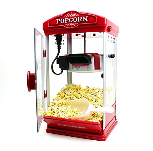 Product Cover Popcorn Maker Machine by Paramount - New 8oz Capacity Hot-Oil Popper [Color: Red]