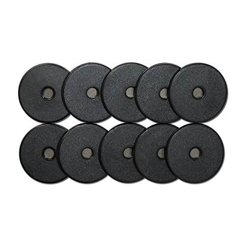 Product Cover GoToTags Heavy Duty On-Metal NFC Tag - Sticky Token - NTAG213 - Black - 30 mm with 5 mm Hole - 10 Pack