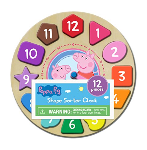 Product Cover Peppa Pig Shape Sorter Clock Puzzle (12Piece)