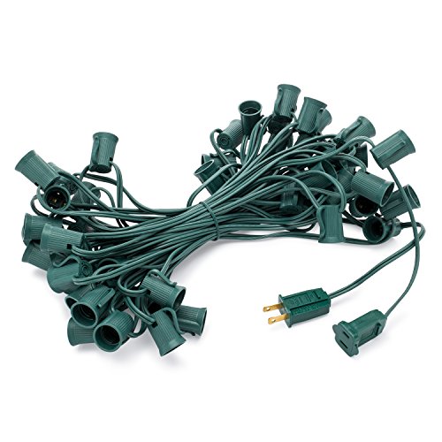 Product Cover Holiday Lighting Outlet Christmas Light String | 50' Green Cord with 12
