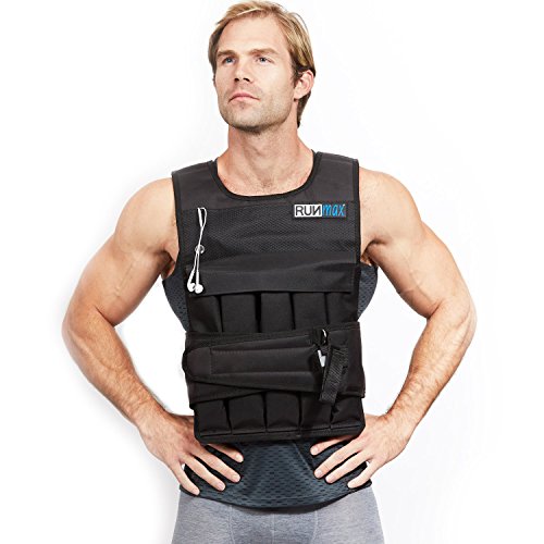 Product Cover RUNmax Pro Weighted Vest 12lbs/ 20lbs/ 40lbs/ 50lbs/ 60lbs with Shoulder Pads Option (with Shoulder Pads, 50lbs)