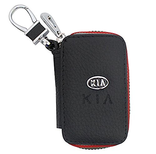Product Cover Amooca Car Smart Key Chain Leather Holder Cover Case Fob Remote for Kia