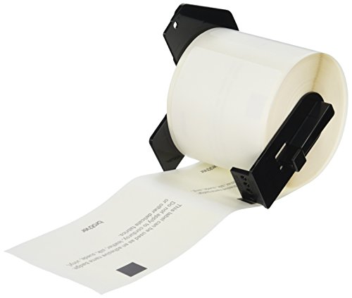 Product Cover Brother Genuine DK-1234 Die-Cut Adhesive Name Badge White Paper Labels for Brother QL Label Printers, 2.3
