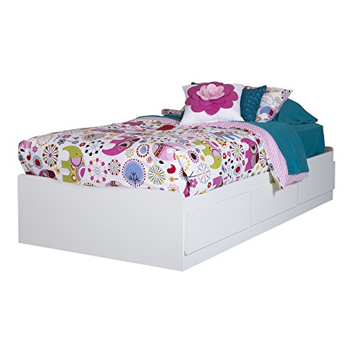 Product Cover South Shore Logik Twin Mates Bed (39'') with 3 Drawers, Pure White