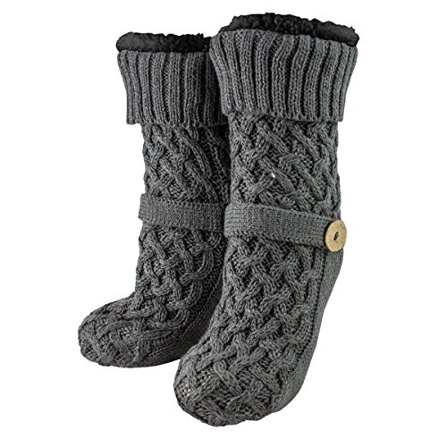 Product Cover Womens Sweater Design Super Thick Comfy Non-Skid Slipper Socks