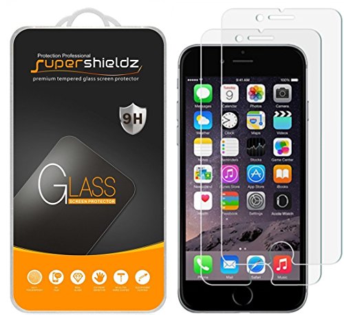 Product Cover [2-Pack] iPhone 6 Plus / 6S Plus Tempered Glass Screen Protector, Supershieldz Anti-Scratch, Anti-Fingerprint, Bubble Free [3D Touch Compatible]