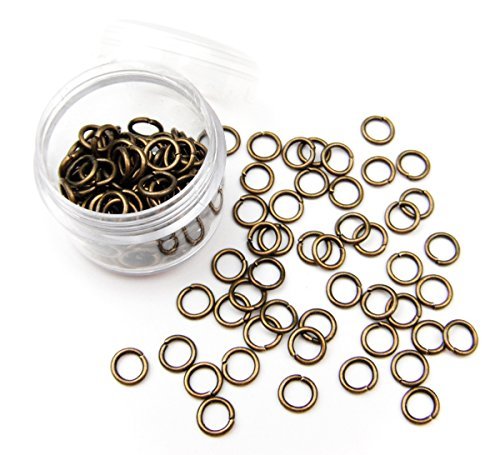 Product Cover ALL in ONE 15 Gram/135pcs 6mm Antique Bronze Plated Open Jump Ring with Storage Box