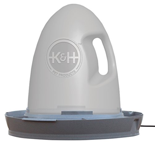 Product Cover K&H Pet Products Thermo-Poultry Waterer 2.5gal. (Heated) Gray 60 Watts - No Roost Top & Non-Spill Refill