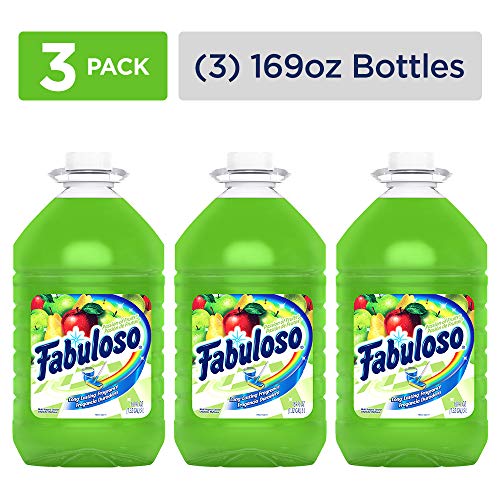 Product Cover FABULOSO All Purpose Cleaner, Passion Fruit, Bathroom Cleaner, Toilet Cleaner, Floor Cleaner, Washing Machine and Dishwasher Surface Cleaner, Mop Cleanser, 169 Ounce (Pack of 3) (MX04966A)