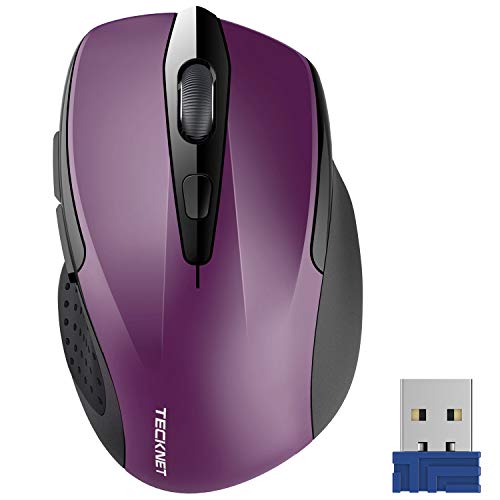 Product Cover TeckNet Pro 2.4G Ergonomic Wireless Optical Mouse with USB Nano Receiver for Laptop,PC,Computer,Chromebook,Notebook,6 Buttons,24 Months Battery Life, 2600 DPI, 5 Adjustment Levels
