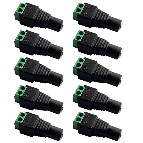 Product Cover 10 Female 12v DC Power Jack Adapter Connector for Led Strip CCTV Camera