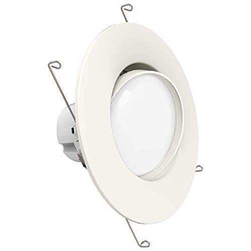 Product Cover Sunco Lighting 5 Inch/6 Inch Gimbal LED Downlight, 12W=60W, 3000K Warm White, 800 LM, Dimmable, Adjustable Recessed Ceiling Fixture, Simple Retrofit Installation
