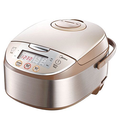 Product Cover Midea Mb-fs5017 10 Cup Smart Multi-cooker Rice Cooker (Maker Steamer Slow Cooker), Brushed Brown, 5Qt/875W