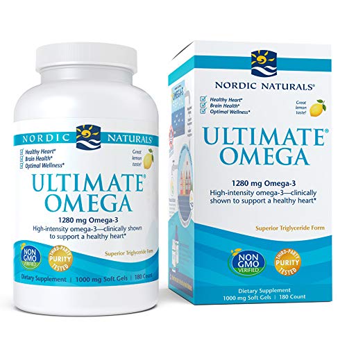 Product Cover Nordic Naturals, Ultimate Omega, Fish Oil Supplement with Omega-3 DHA and EPA, Supports Heart Health and Brain Development, Burpless Lemon Flavor, (90 servings) 180 soft gels