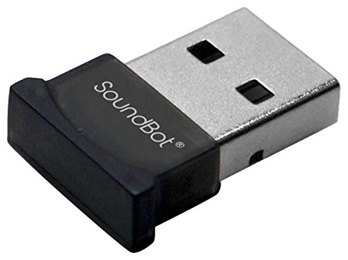 Product Cover soundbot SB342-BLK Bluetooth 4.0 USB Adapter with 3Mbps High Data Transfer Rate & 33 Feet Wireless Range