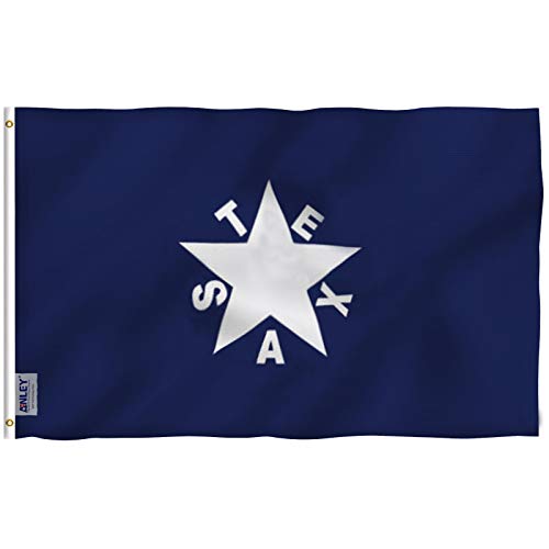Product Cover Anley Fly Breeze 3x5 Foot Zavala De Lorenzo Texas Flag - Vivid Color and UV Fade Resistant - Canvas Header and Double Stitched - Texan History Flags Polyester with Brass Grommets 3 X 5 Ft