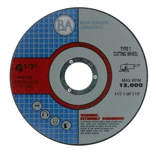 Product Cover Benchmark Abrasives 50 Pack - 4. 5x. 040x7/8 Quality Thin Cut Off Wheels Metal & Stainless Steel