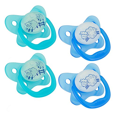 Product Cover Dr. Brown's PreVent Contour Glow in the Dark Pacifier, Stage 1 (0-6m), Blue, 4-Count