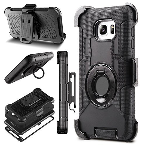 Product Cover Note 5 Case, Galaxy Note 5 Case, BENTOBEN Samsung Galaxy Note 5 Case Shockproof Heavy Duty Hybrid Full Body Rugged Holster Protective Case for Samsung Galaxy Note 5 with Kickstand + Belt Clip (Black)