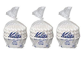 Product Cover 3 X Kalita: Wave Series Wave Filter 185 (2-4 Persons) White. 300 Pieces (Japan Import)