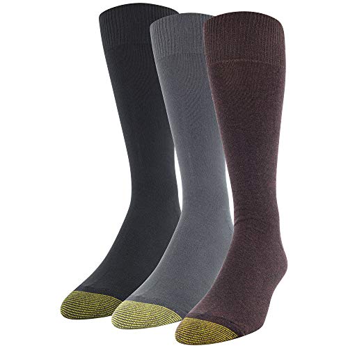 Product Cover Gold Toe Men's 3-Pack Micro Flat Knit Crew Socks
